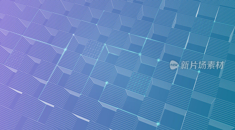 Abstract Blockchain Cube Pattern Background